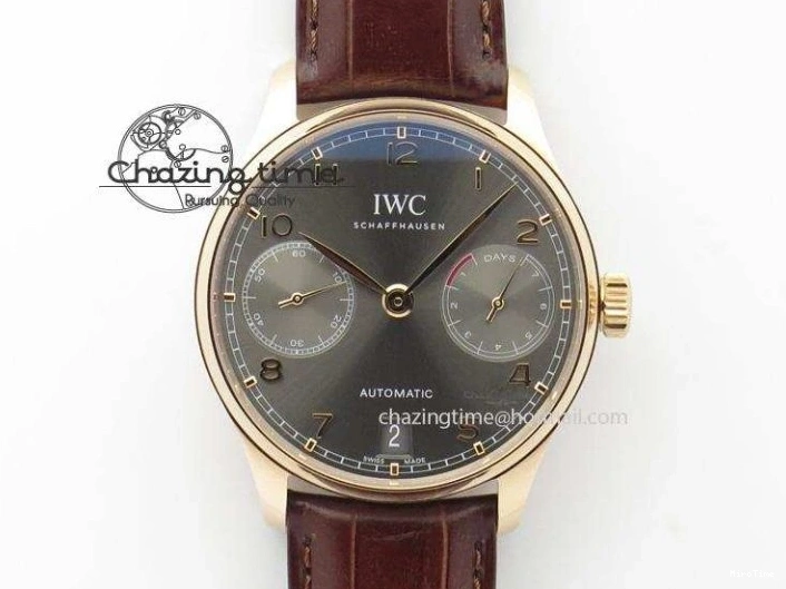 MIROTIME 0516 Portuguese Chrono SS ZF 1:1 Best Edition Gray Dial SS On Black Leather Strap A ZipUp 7215